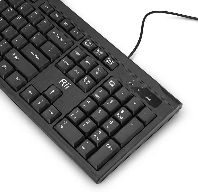 RII RK907 Ultra-Slim Compact USB Wired Keyboard for Mac and PC,Windows 10/8 / 7 / Vista/XP(Black) (2PCS) - Image 5
